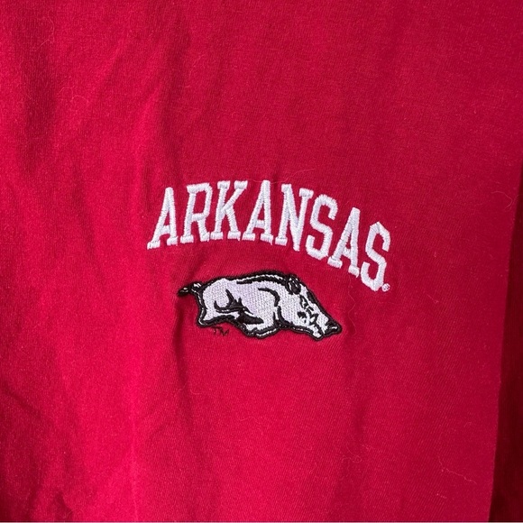 Starter Arkansas Razorbacks Red T-Shirt Vintage 90's, Size Large Embroidered - Picture 2 of 7